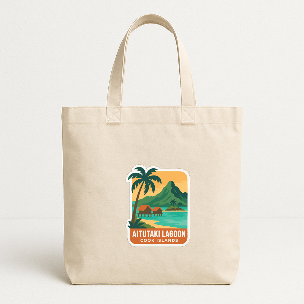 Aitutaki Lagoon Cook Islands Iron On Heat Transfer Vinyl HTV Die-Cut Symbolic