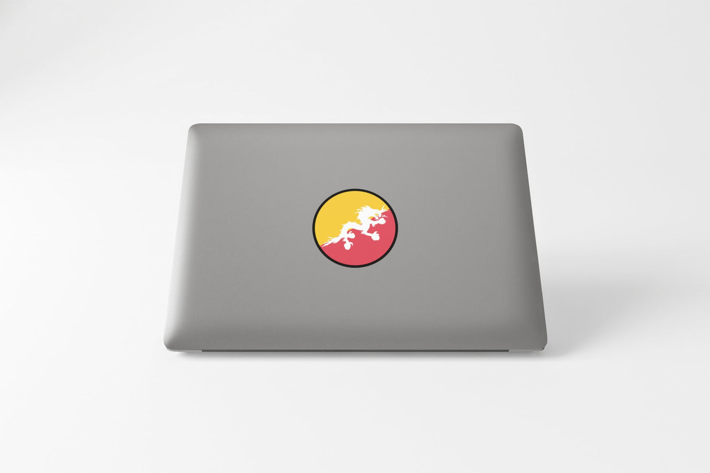 Bhutan Flag Circle Sticker Decal