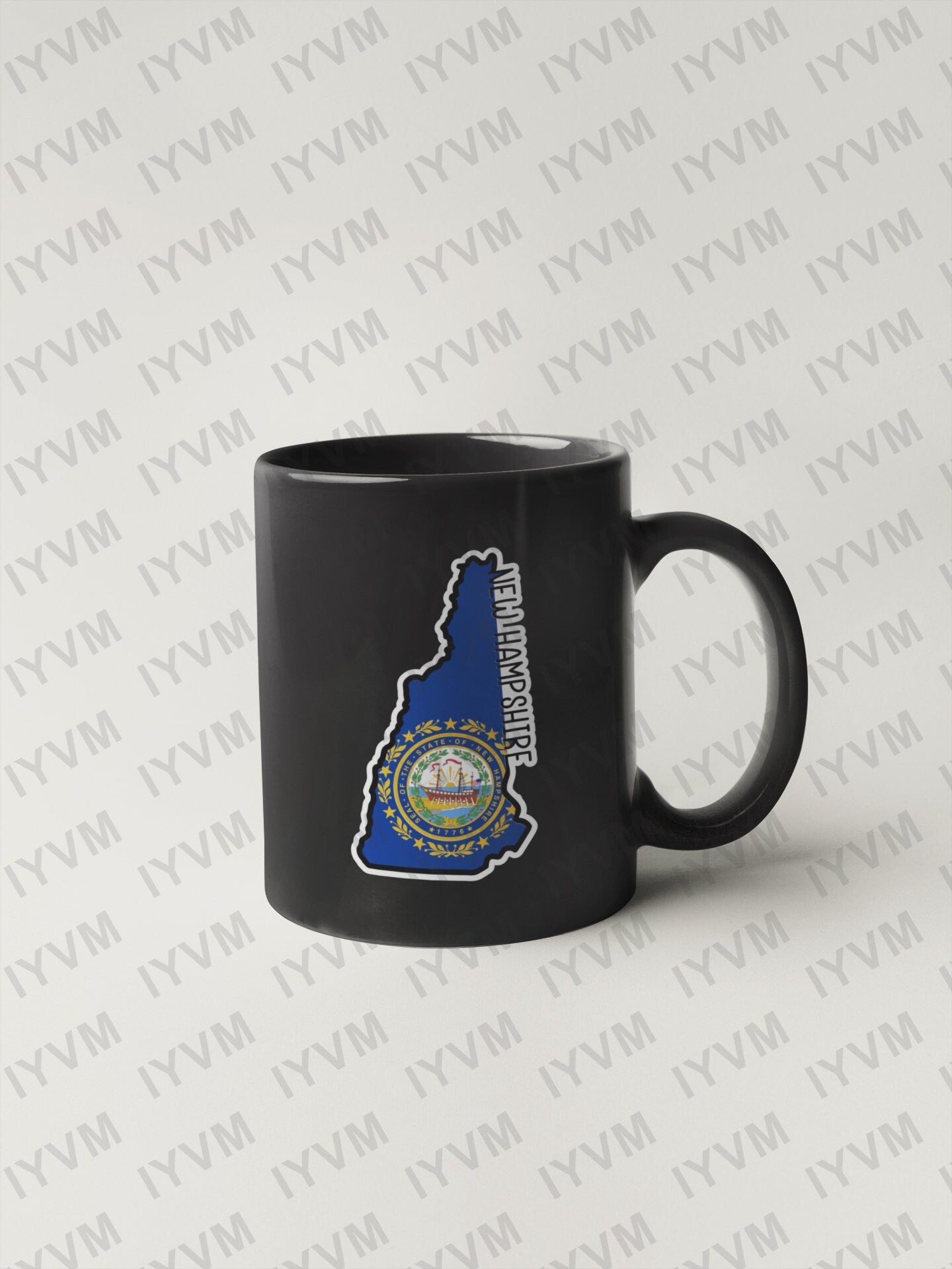 State of New Hampshire Map Flag Sticker Decal  USA New Hampshire State  Concord  The Granite State  The Live Free or Die State