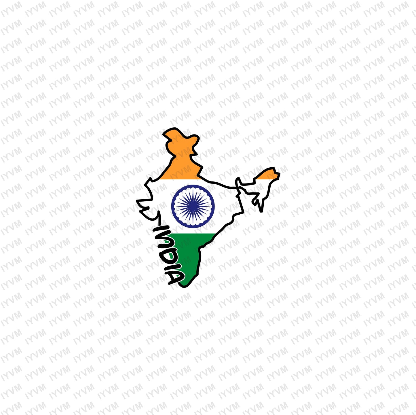 India Map Iron On Heat Transfer Vinyl HTV / Republic of India / Satyameva Jayate / New Delhi