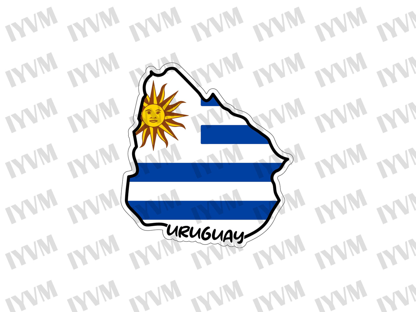 Uruguay Map Flag Sticker Decal / Oriental Republic of the Uruguay / Libertad o Muerte / Montevideo / Uruguayan / Portuguese