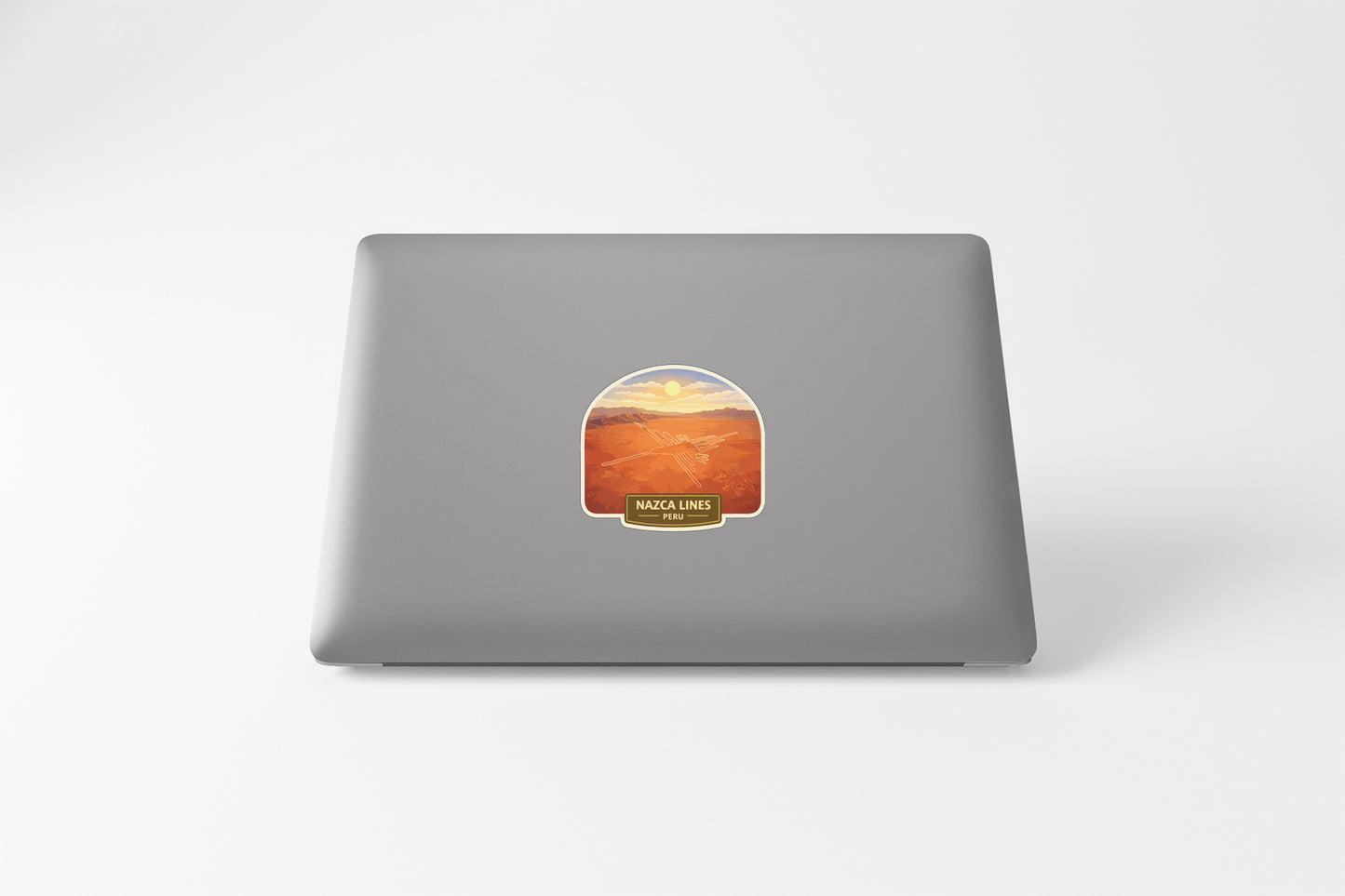 a sticker on the back of a laptop.