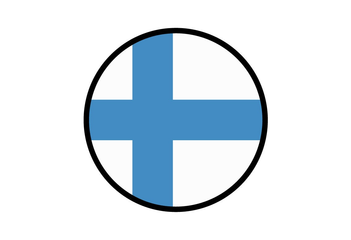 Finland Flag Circle Sticker Decal