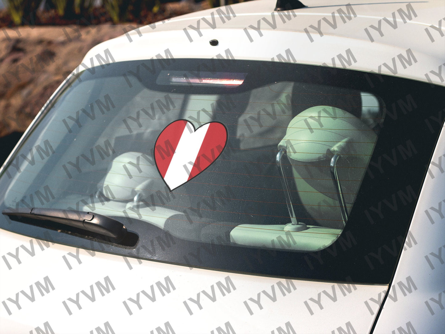 Peru Flag Heart Sticker Decal / Republic of Peru / República del Perú / Lima