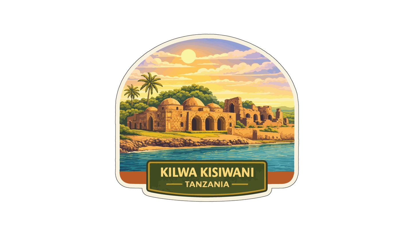 a scenic view of Kilwa Kisiwani, a historic landmark in Tanzania.