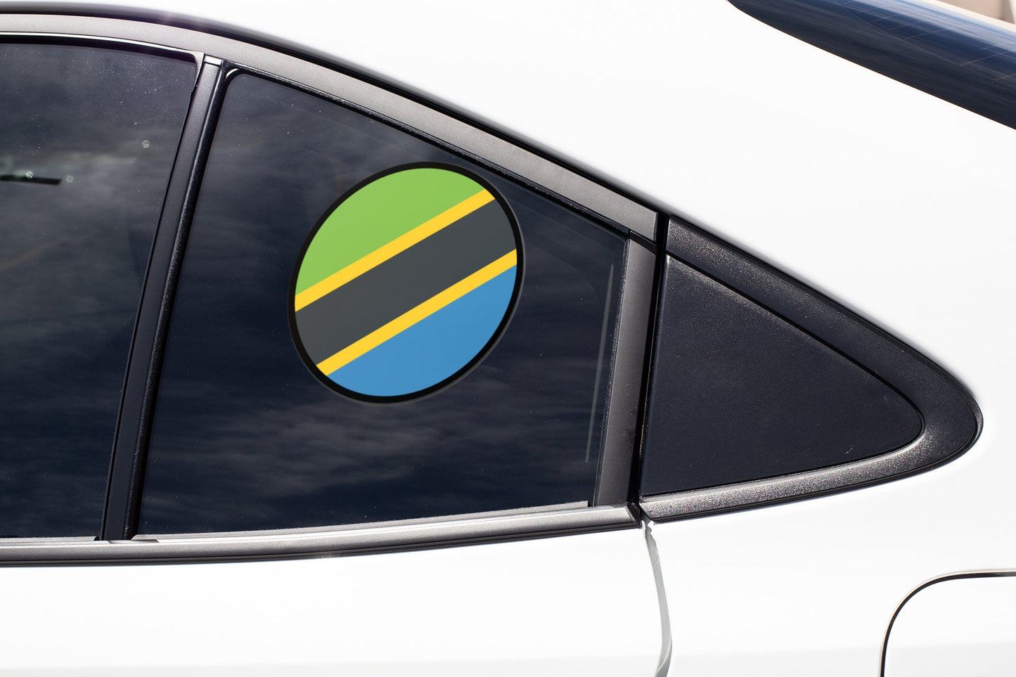 Tanzania Flag Circle Sticker Decal
