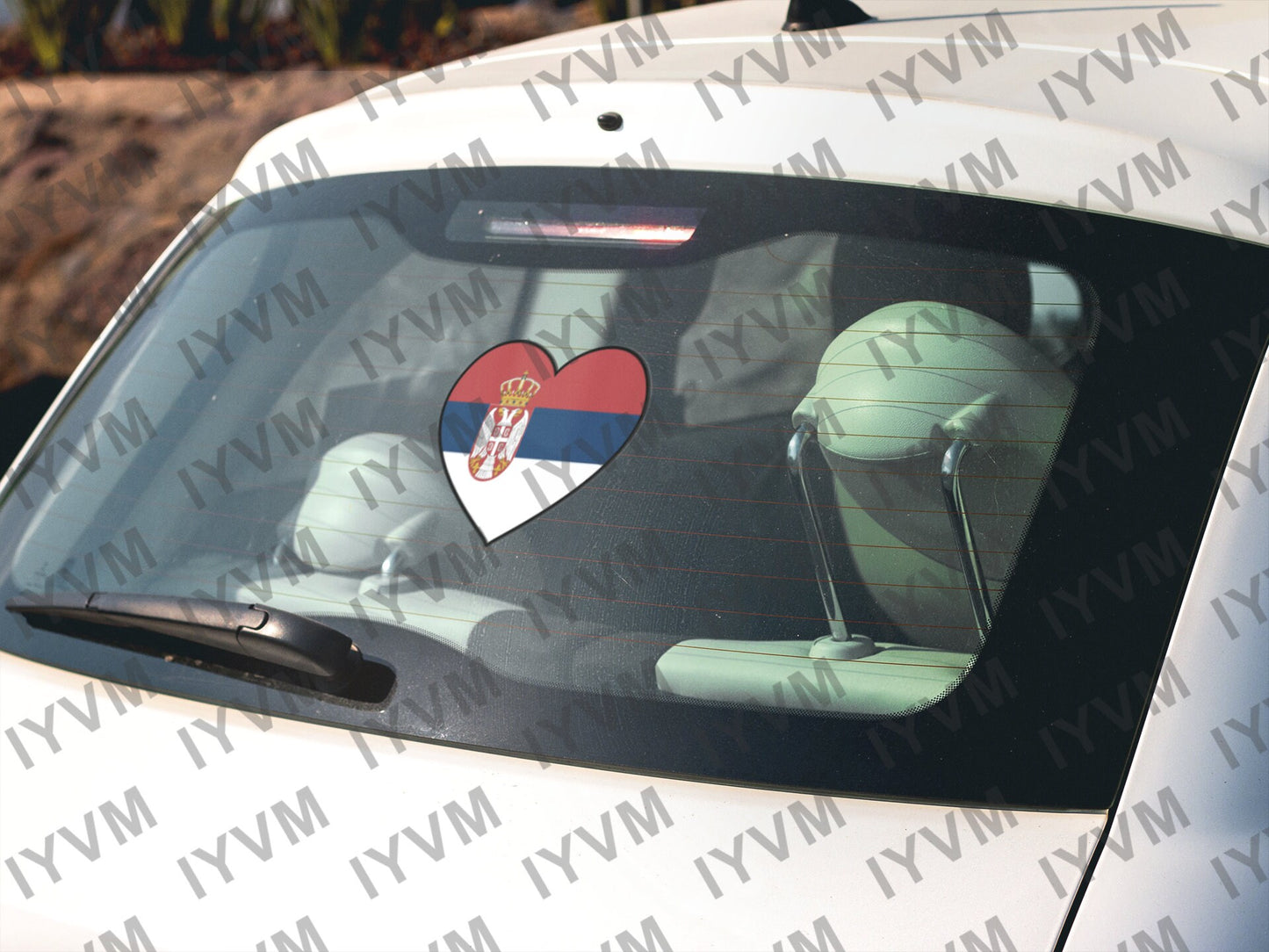 Serbia Flag Heart Sticker Decal / Republic of Serbia / Република Србија / Belgrade / Serbian /