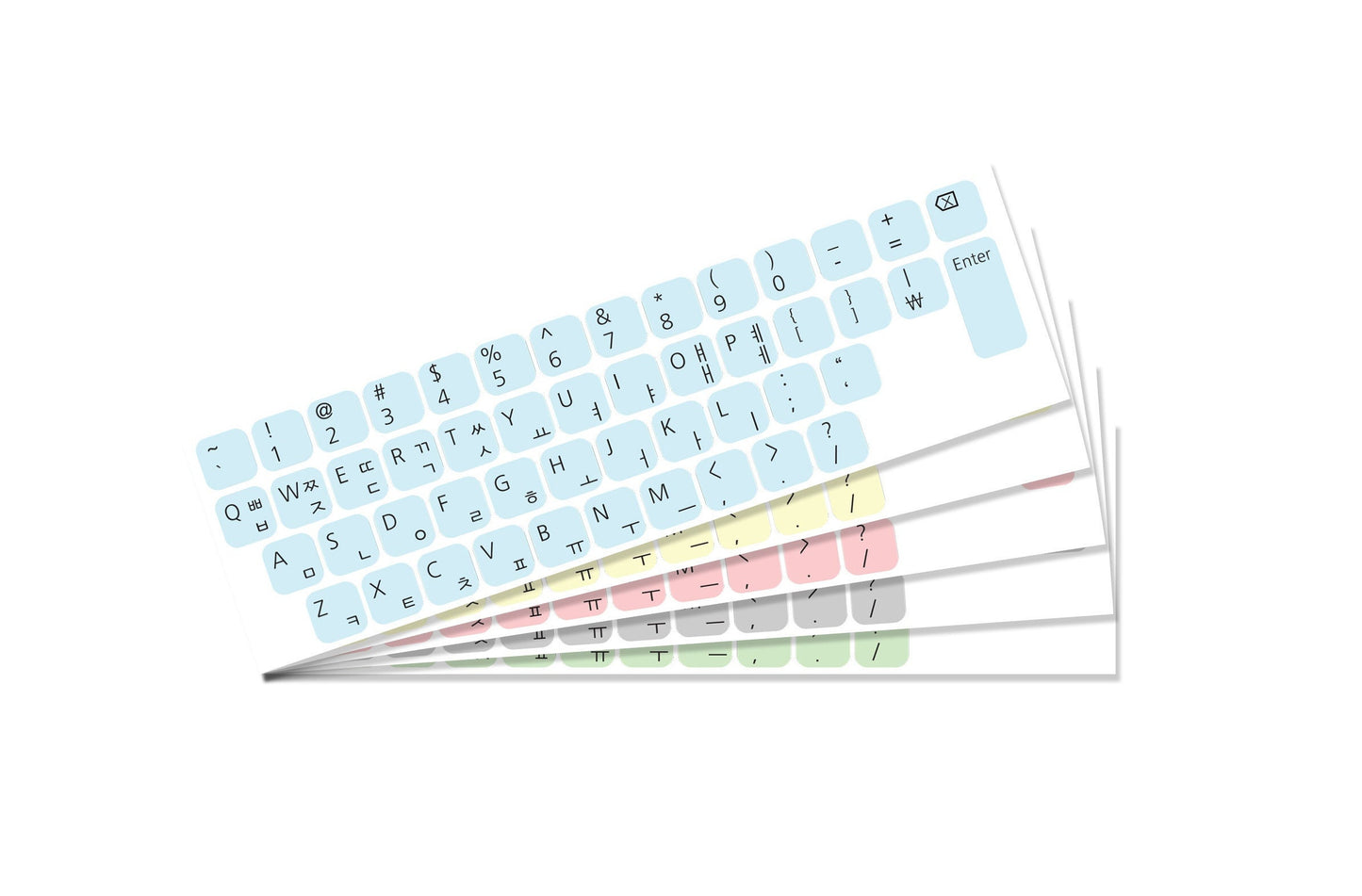Korean QWERTY Keyboard Sticker in Several Color Vinyl Sticker Decal