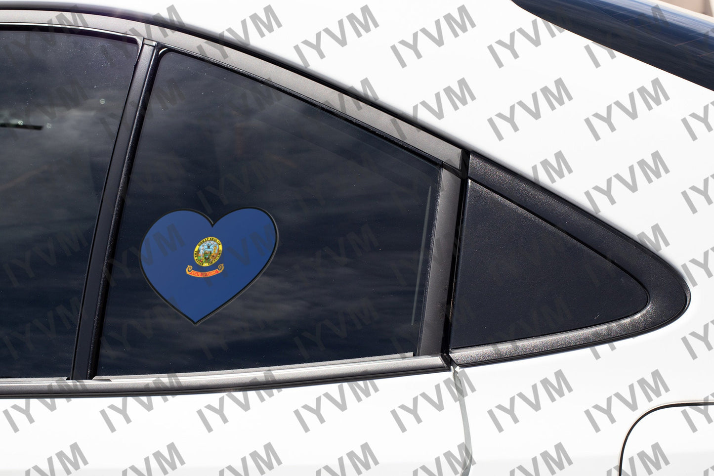 State of Idaho Flag Heart Sticker Decal  USA Idaho State  Boise  The Gem State  Gem of the Mountains  Little Ida / Spud State