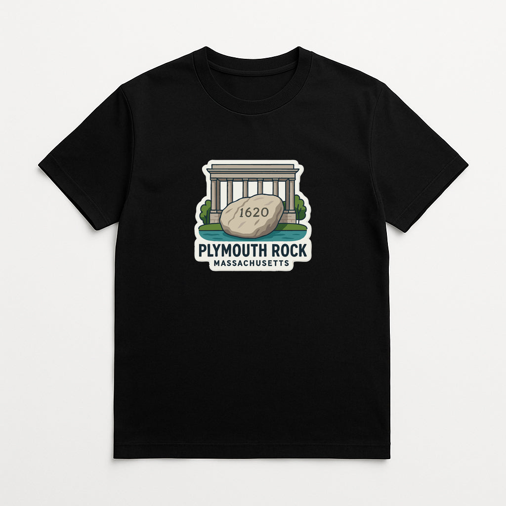 Plymouth Rock Massachusetts Iron On Heat Transfer Vinyl HTV Die-Cut Symbolic