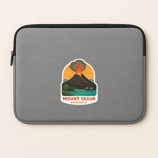 Mount Yasur Vanuatu Iron On Heat Transfer Vinyl HTV Die-Cut Symbolic Landmark