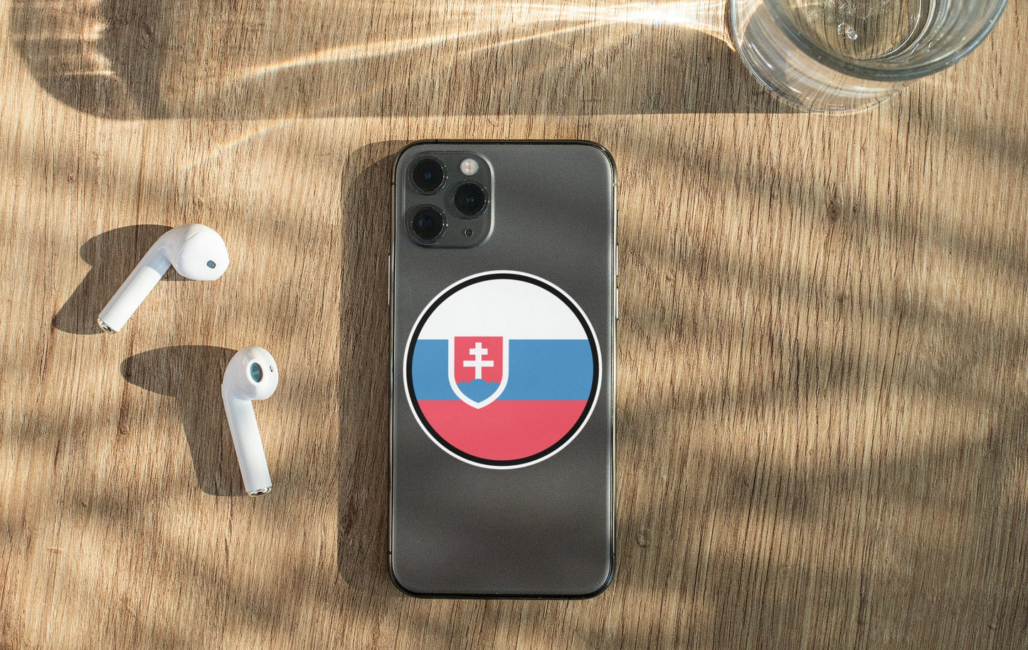 Slovakia Flag Circle Sticker Decal