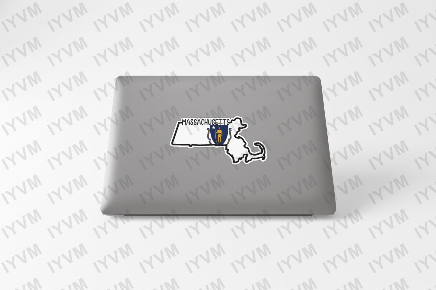 State of Massachusetts Map Flag Sticker Decal  USA Massachusetts State  Boston  The Bay State  Baked Bean State  Codfish State /