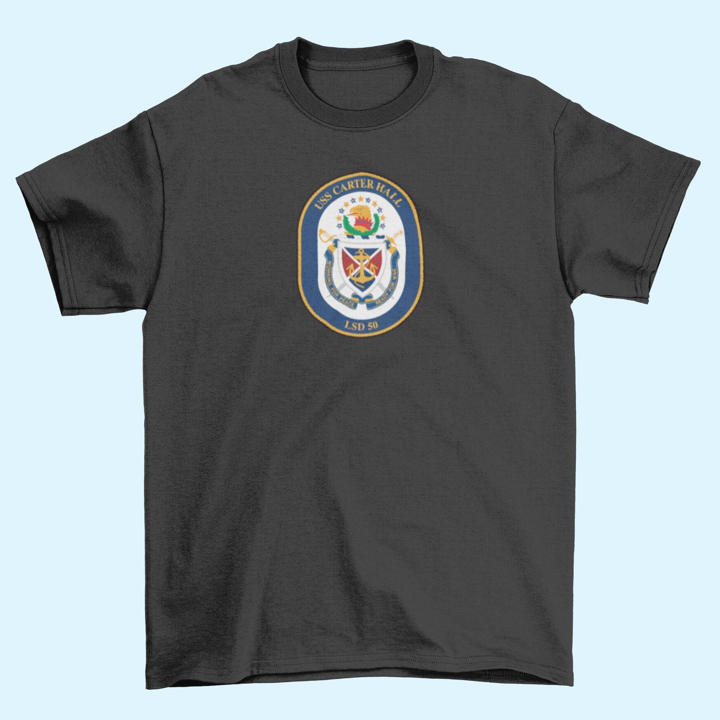 USS Carter Hall LSD-50 Badge Iron On Heat Transfer Vinyl HTV Whidbey Island Class Dock Landing Ship