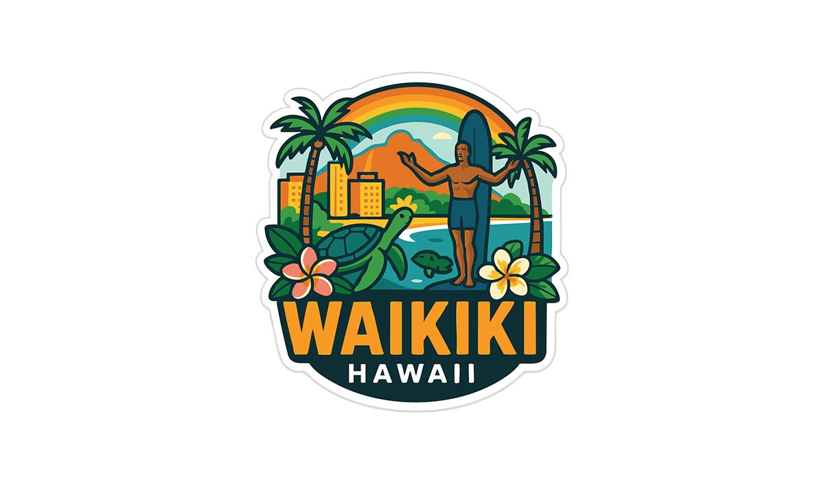 a sticker with the words waiki on it