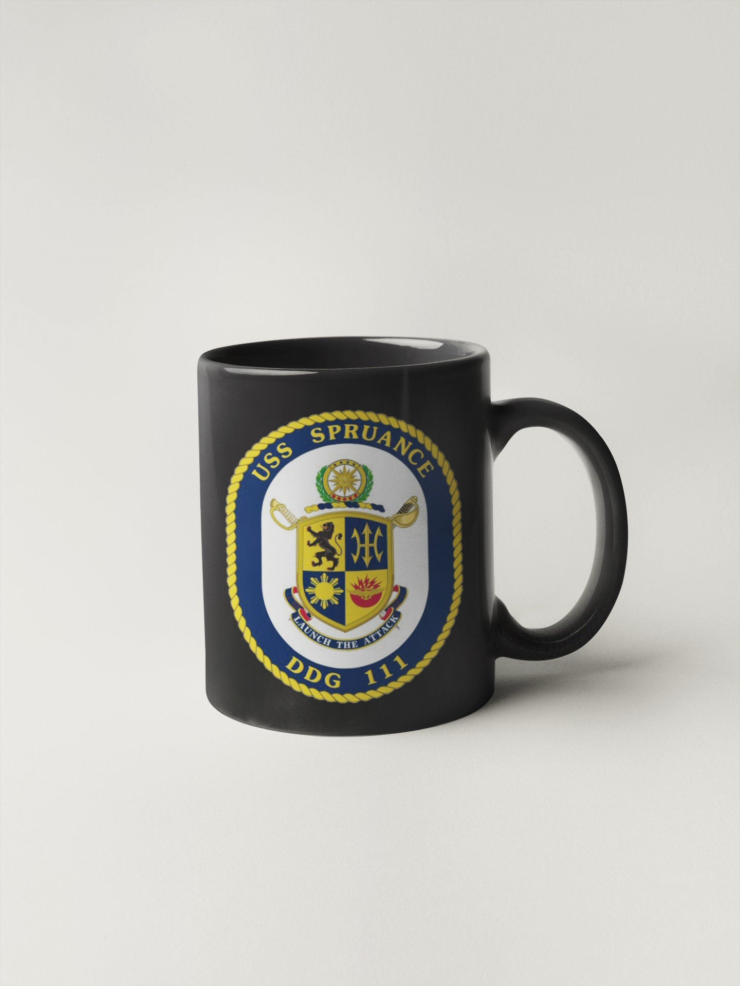 USS Spruance DDG-111 Badge Sticker Decal Arleigh Burke Class Destroyer Car Sticker Bumper Sticker for Car Emblem