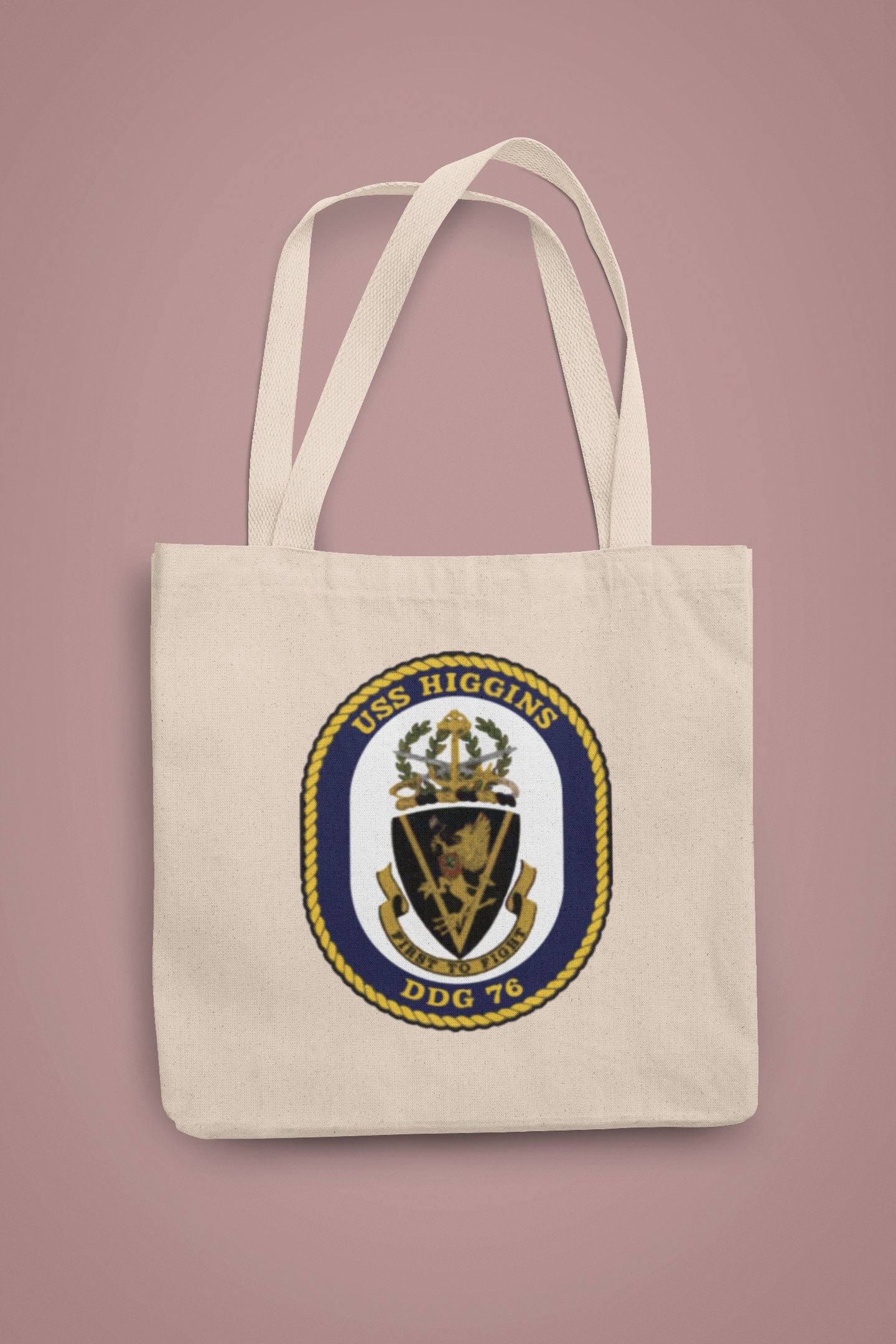 USS Higgins DDG-76 Badge Iron On Heat Transfer Vinyl HTV Arleigh Burke Class Destroyer
