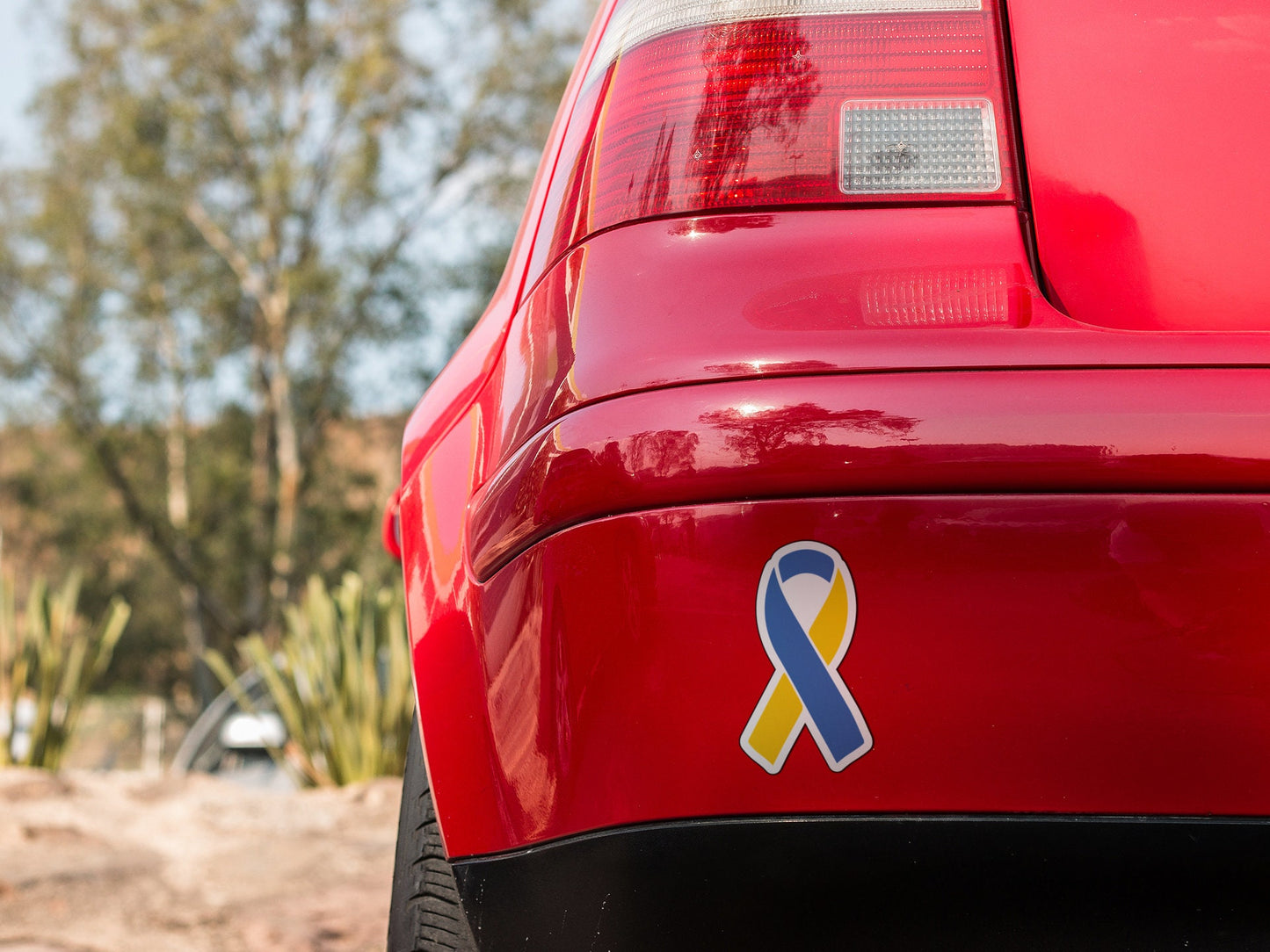 Ukraine Flag Ribbon Sticker Decal Volodymyr Zelensky Slava Ukraini I Stand with Ukraine Russia Invasion Anti War No War Pray for Ukraine