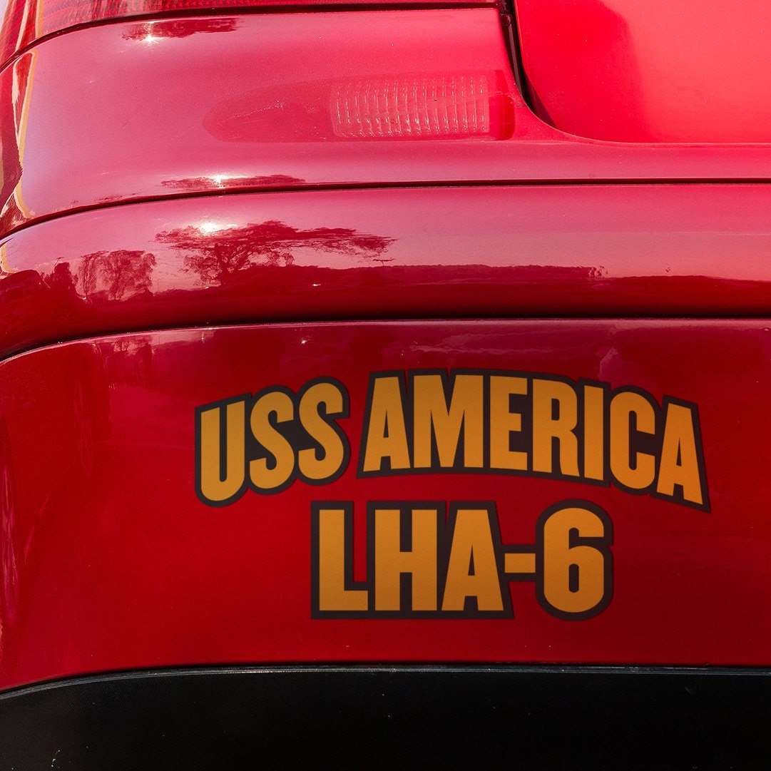 USS America LHA-6 Sticker Decal - Amphibious Assault Ship Car Bumper Sticker