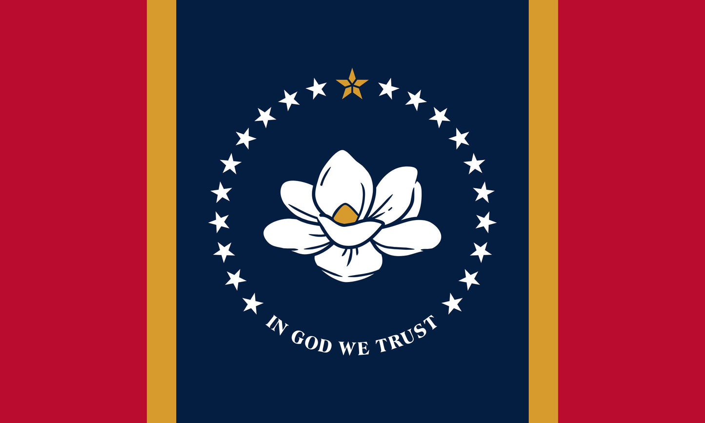 Mississippi State Flag Vinyl Sticker Decal - Magnolia State