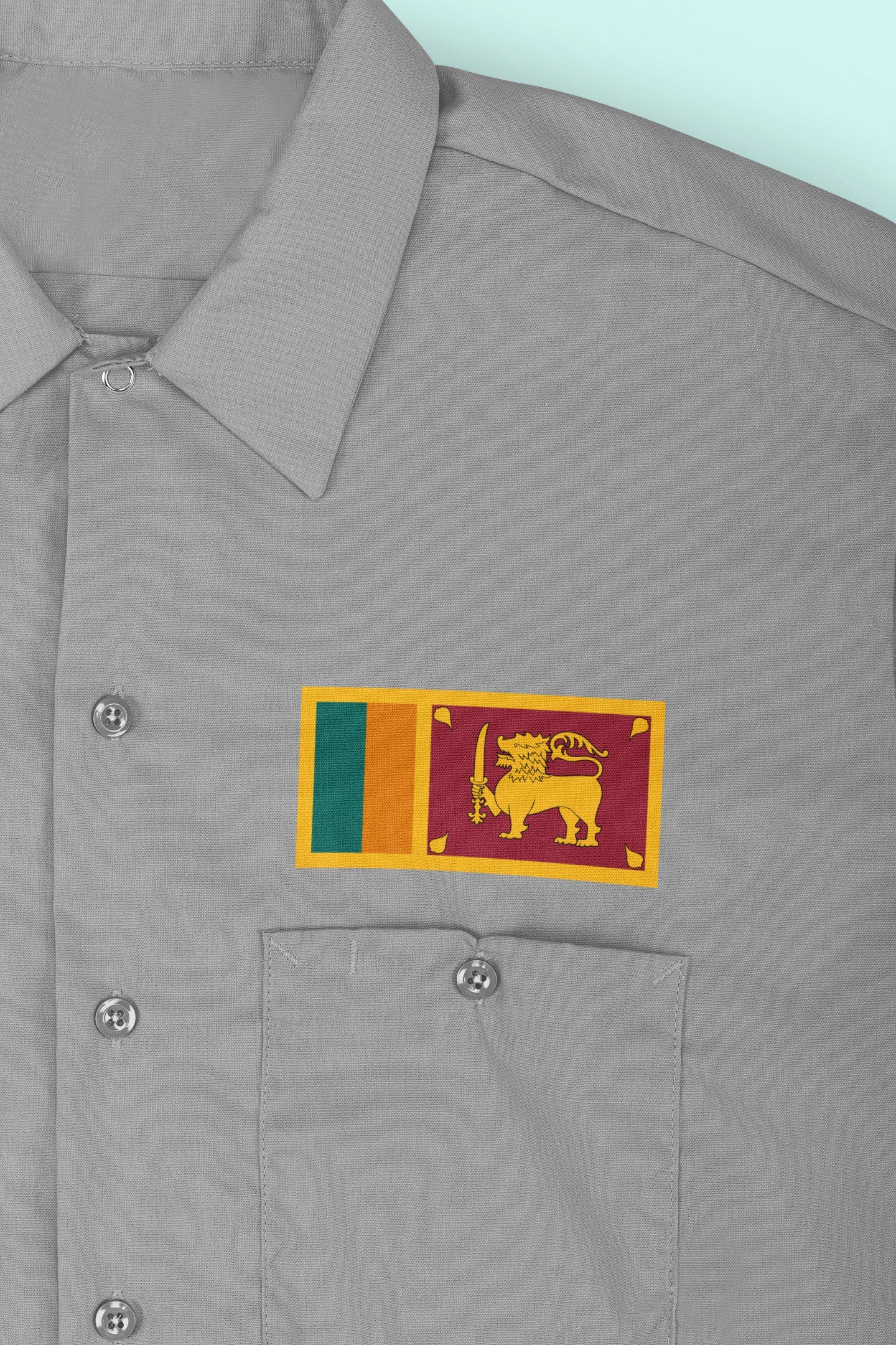 Sri Lanka Flag Iron On Heat Transfer Vinyl HTV / Democratic Socialist Republic of Sri Lanka / Ceylon / Sri Lankan