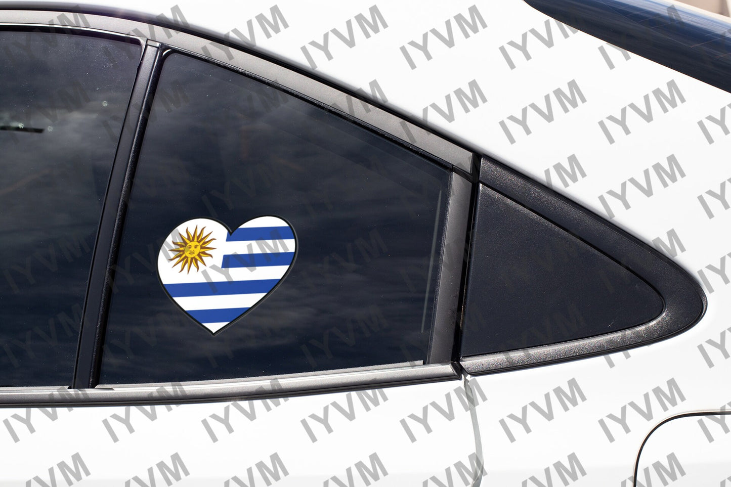 Uruguay Flag Heart Sticker Decal / Oriental Republic of the Uruguay / Libertad o Muerte / Montevideo / Uruguayan / Portuguese