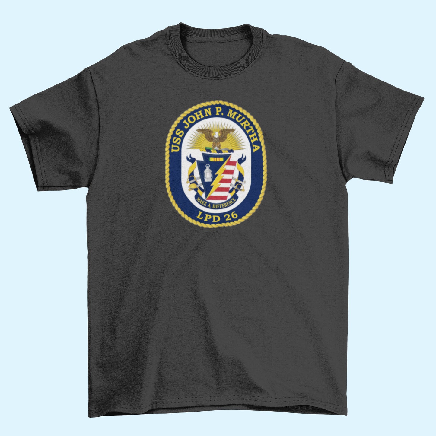 USS John P. Murtha LPD-26 Badge Iron On Heat Transfer Vinyl HTV San Antonio Class Amphibious transport dock
