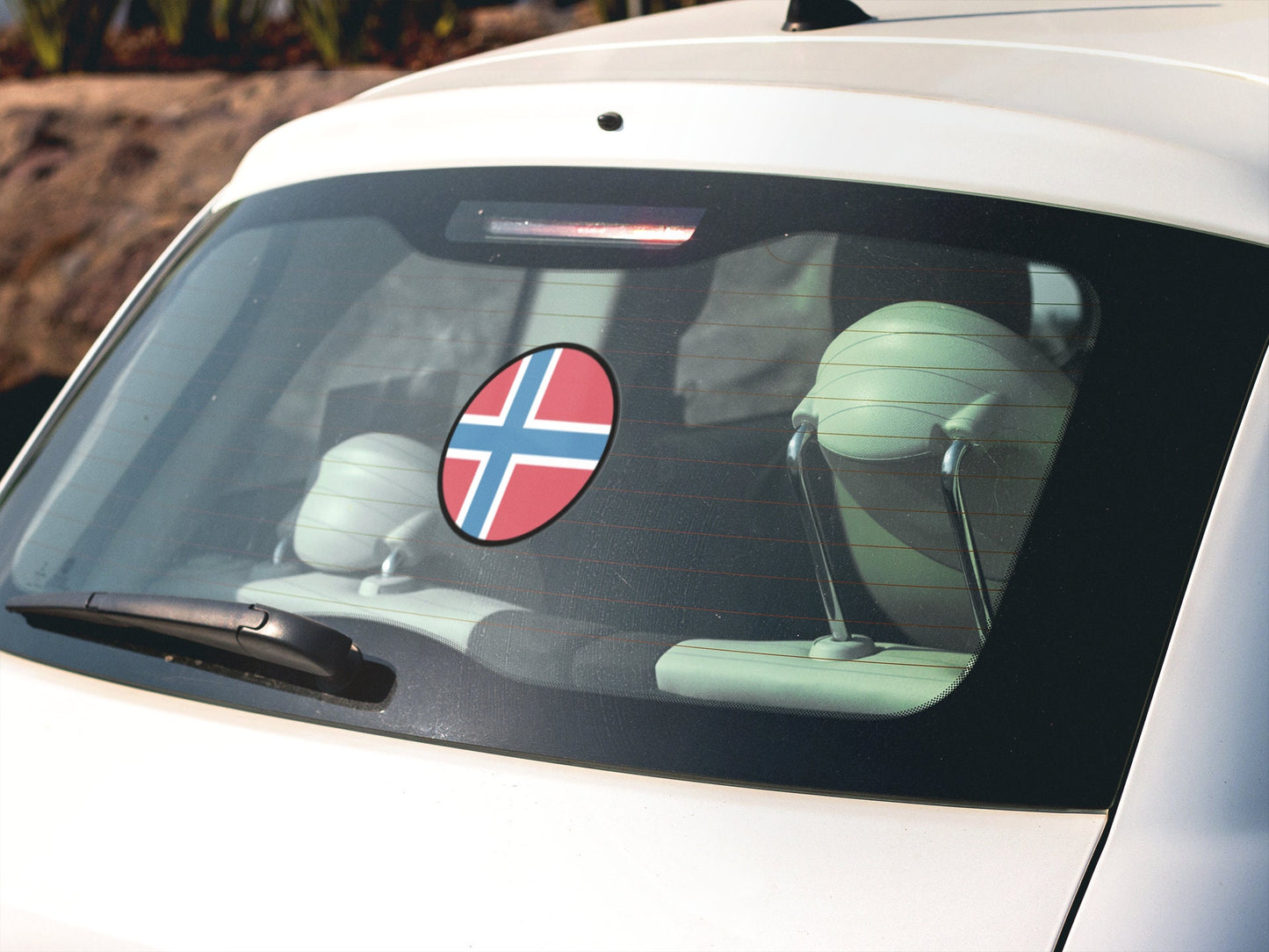 Norway Flag Circle Sticker Decal