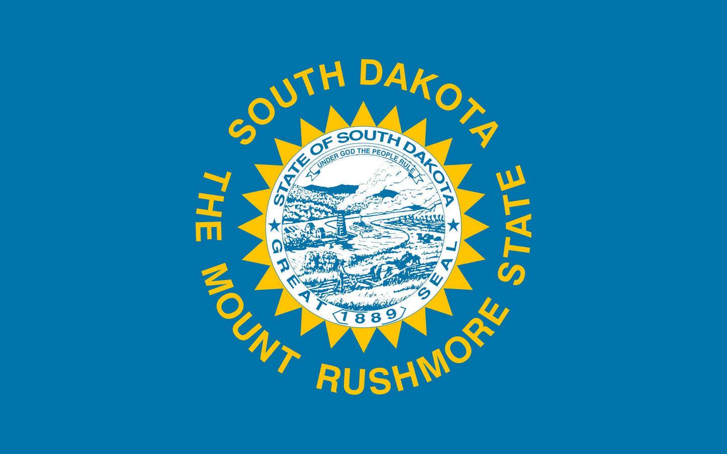South Dakota State Flag Vinyl Sticker Decal