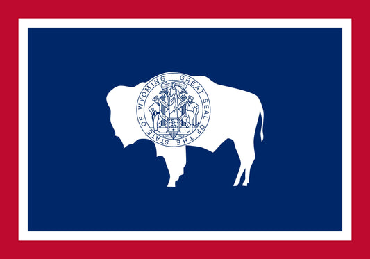 Wyoming State Flag Iron On Vinyl, HTV Heat Transfer