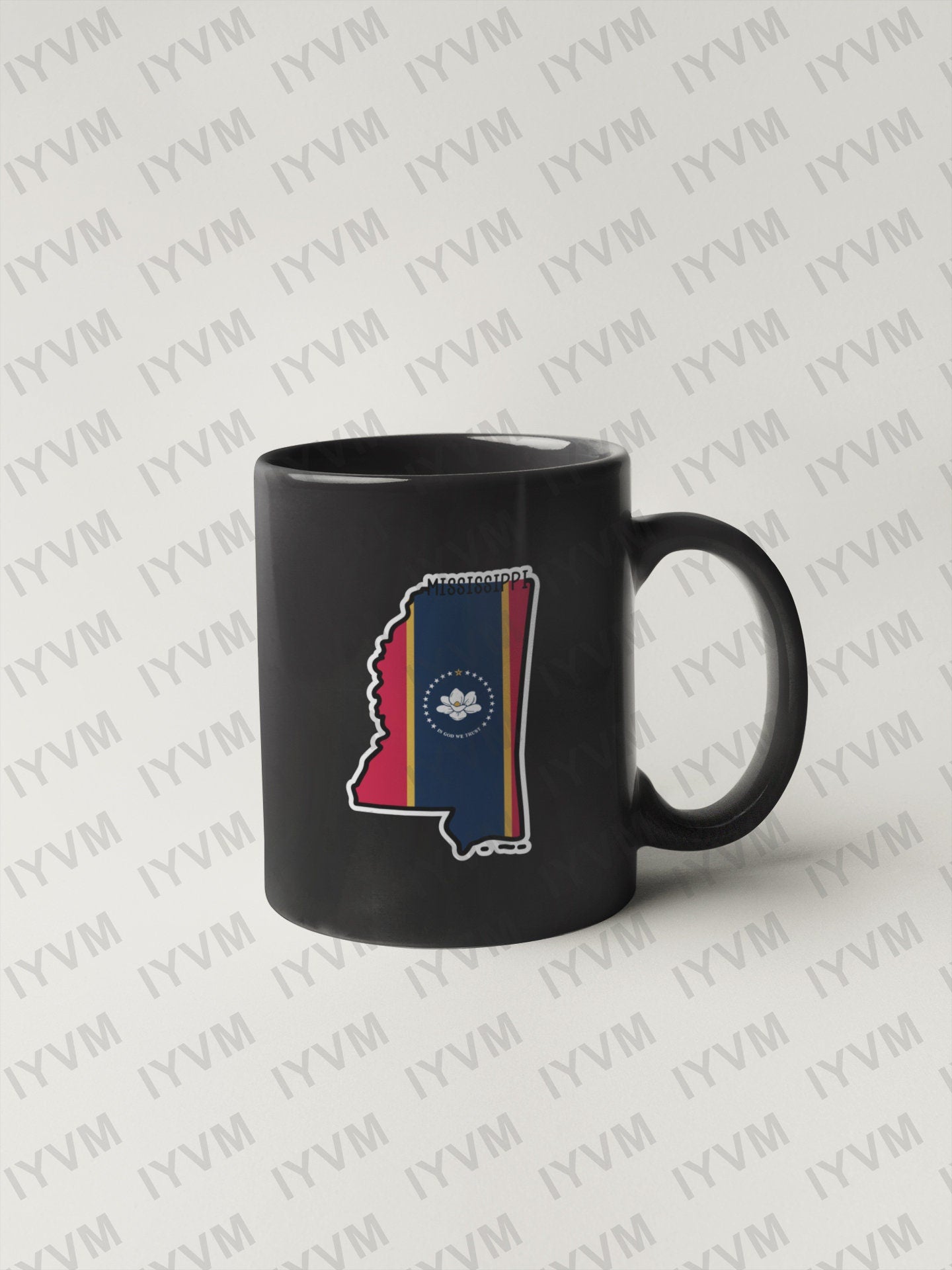 State of Mississippi Map Flag Sticker Decal  USA Mississippi State  Jackson  The Magnolia State  The Birthplace of America's Music