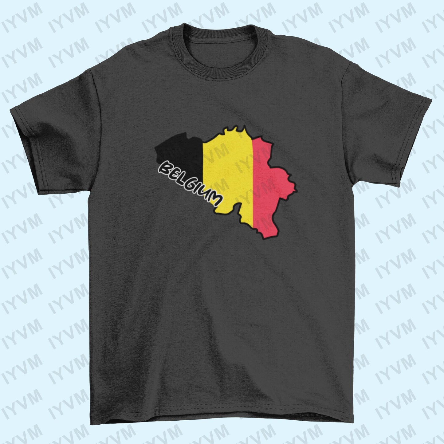 Belgium Map Iron On Heat Transfer Vinyl HTV / Brussels / Eendracht maakt macht / L'union fait la force / Einigkeit macht stark / Belgian