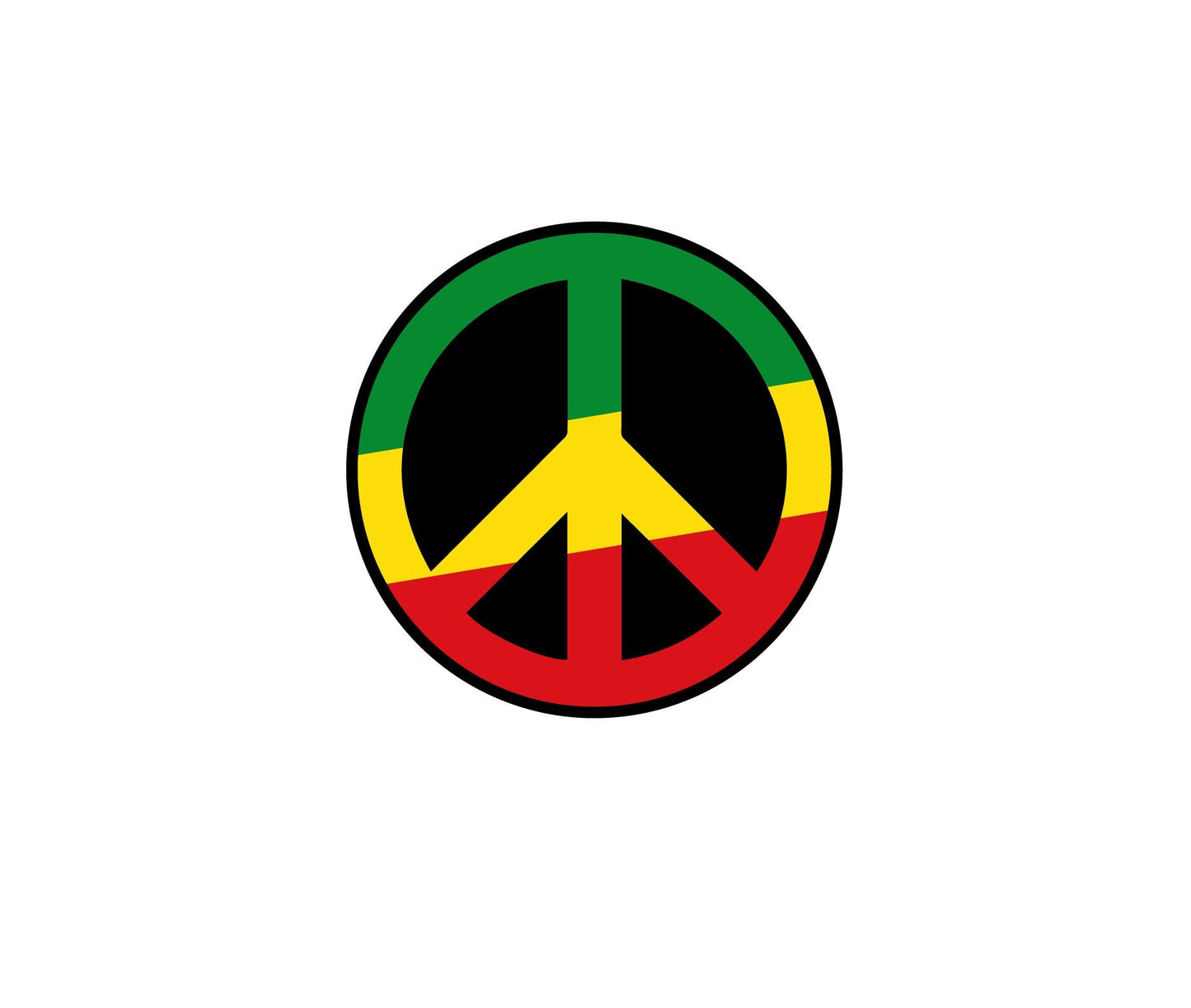 Rasta Peace Sign Sticker Decal Rastafari Rastafarianism Jamaica Rastafarian Reggae Caribbean Pot Legalization Marijuana Weed