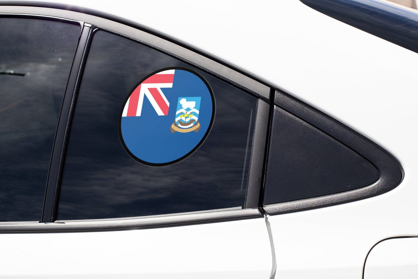 Falkland Islands Flag Circle Sticker Decal
