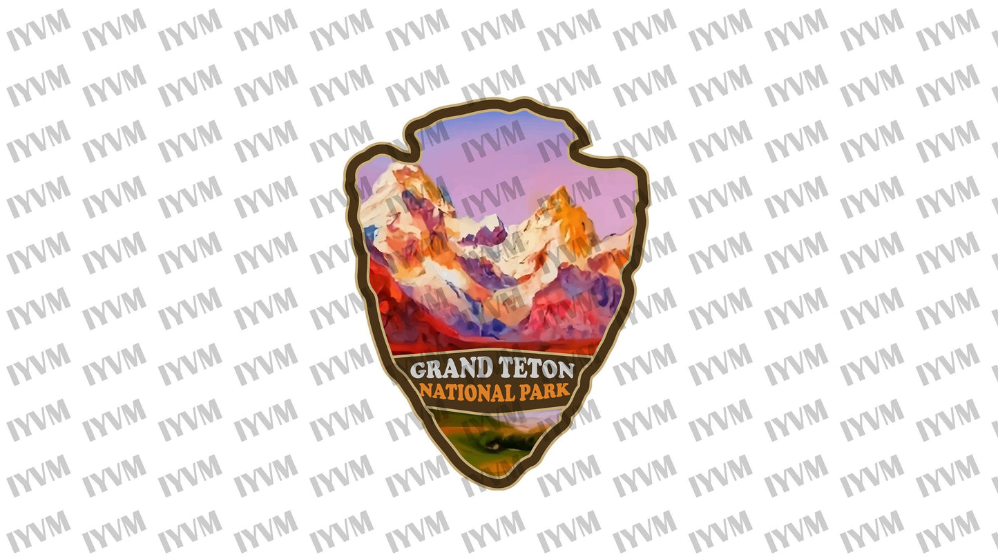 Grand Teton National Park Sticker Decal - US National Parks Series