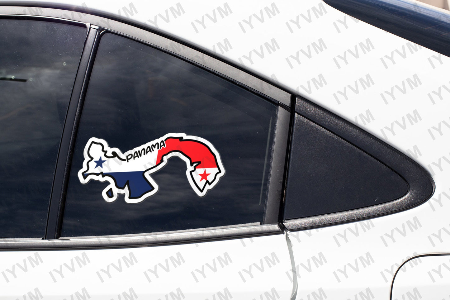 Panama Map Flag Sticker Decal / Republic of Panama / Pro Mundi Beneficio / Panama City / Panamanian