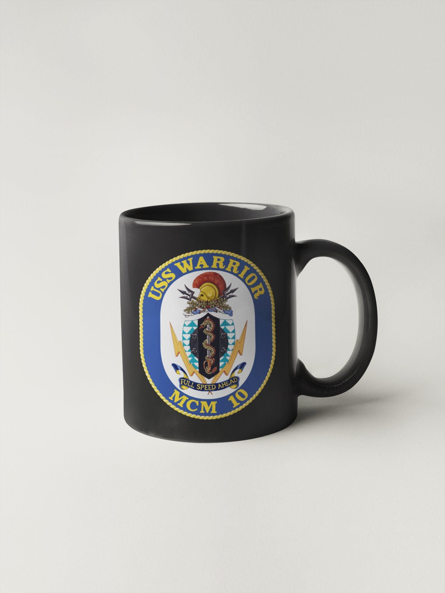 USS Warrior MCM-10 Badge Sticker Decal Avenger Class Mine countermeasures ship Car Sticker Bumper Sticker for Car Emblem