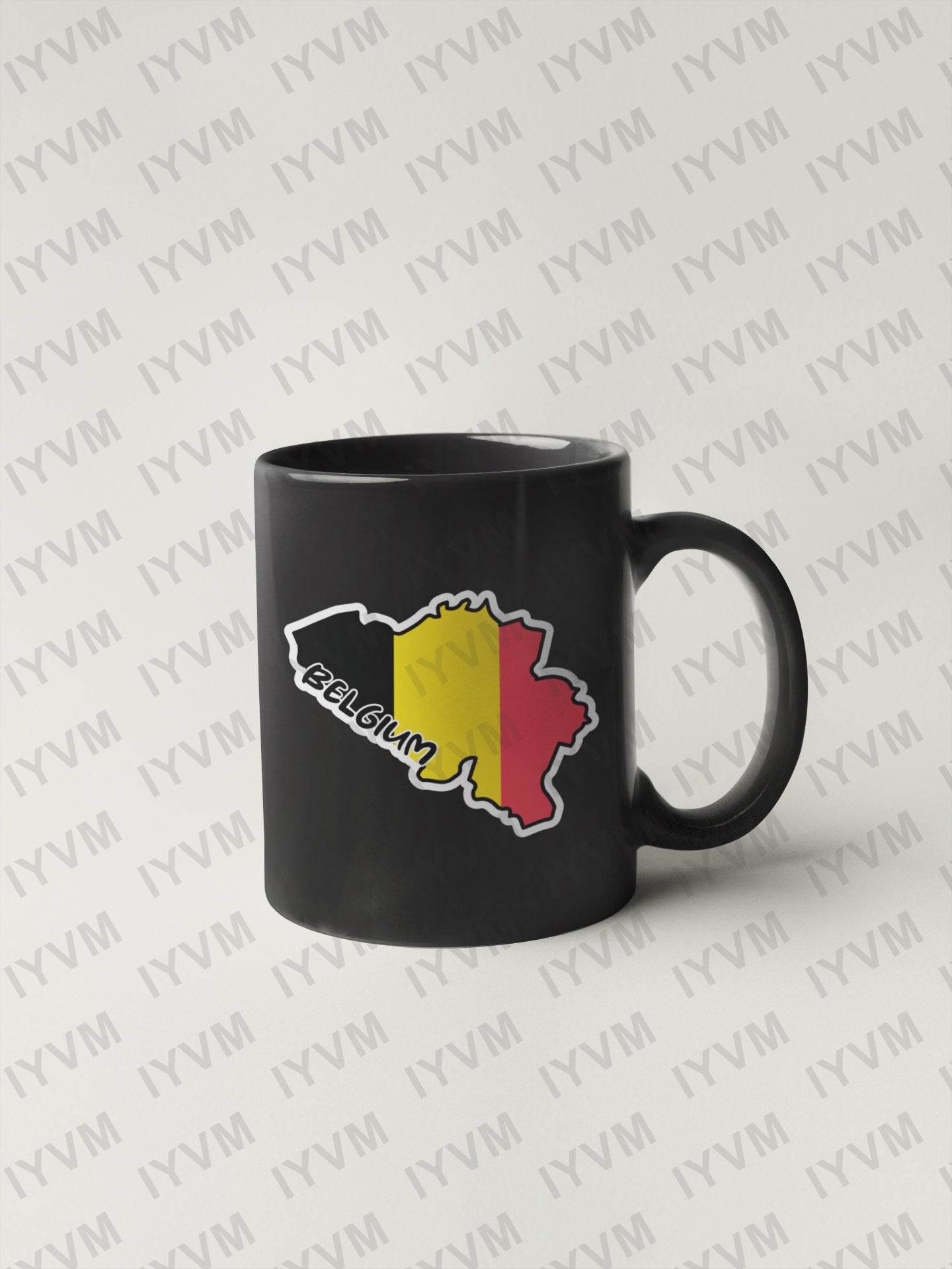 Belgium Map Flag Sticker Decal / Brussels / Eendracht maakt macht / L'union fait la force / Einigkeit macht stark / Belgian