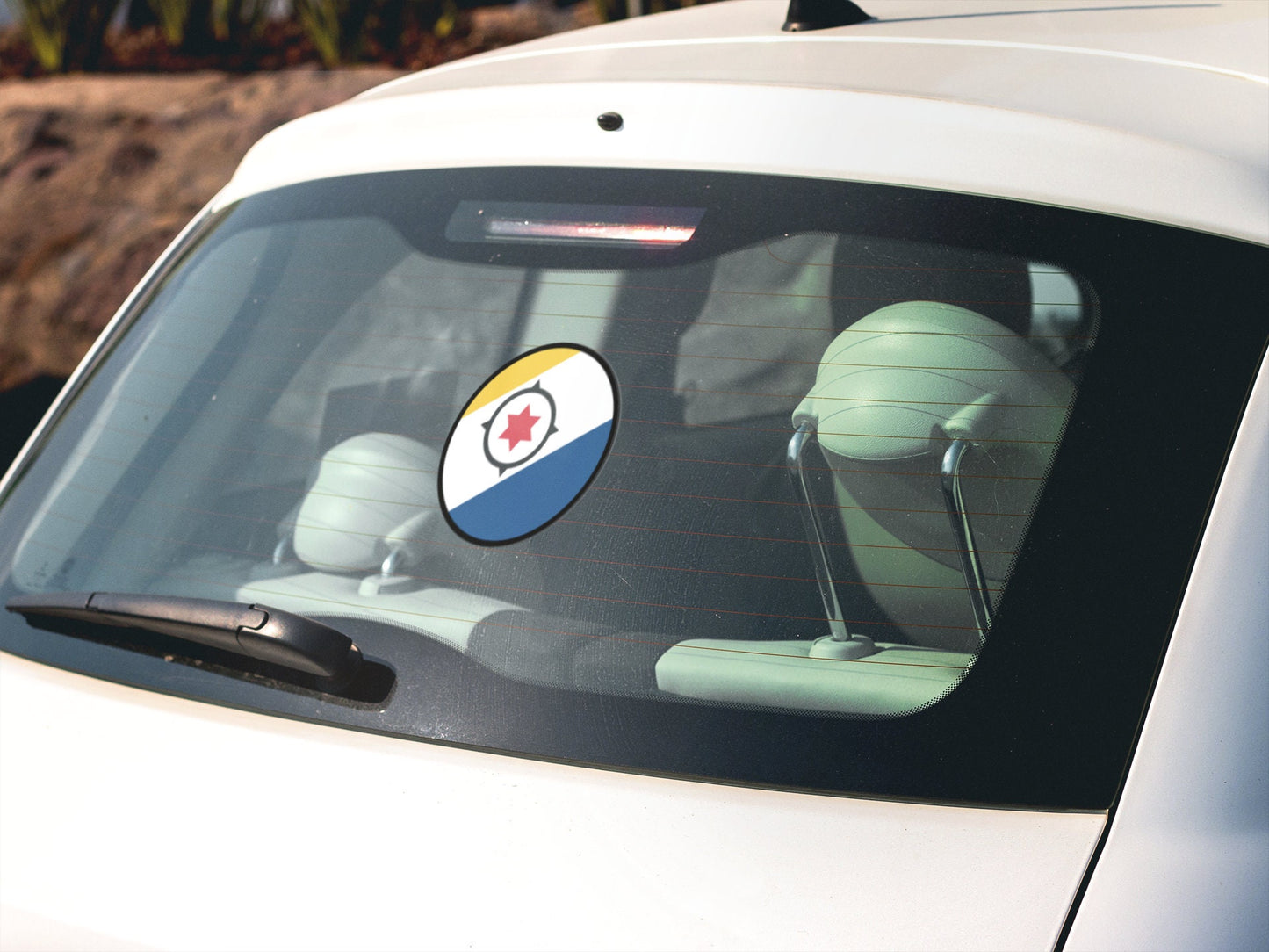 Caribbean Netherlands Flag Circle Sticker Decal