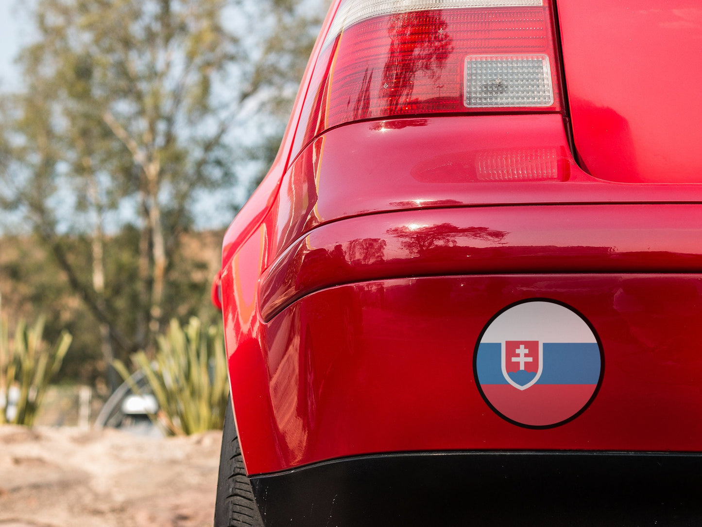 Slovakia Flag Circle Sticker Decal