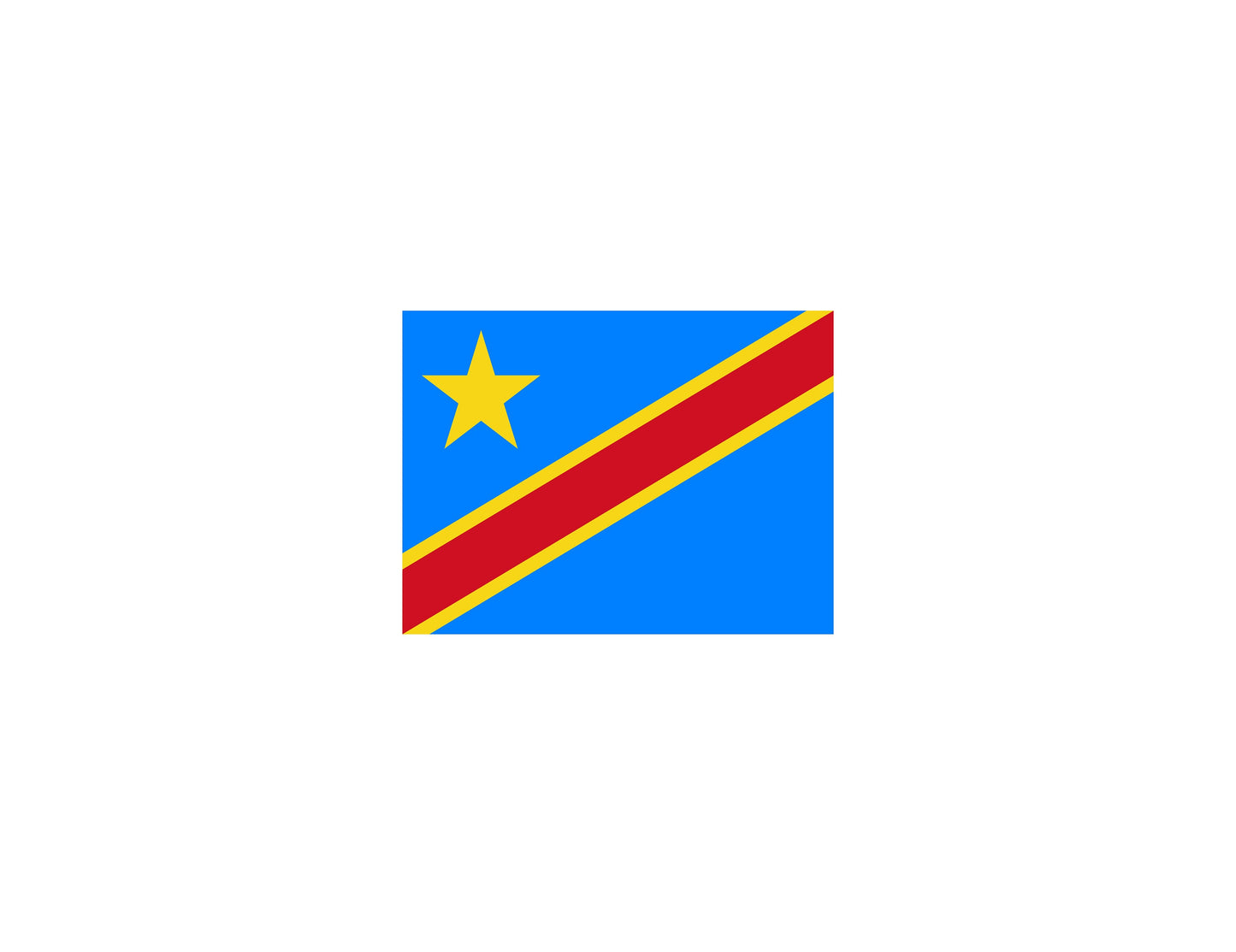 Democratic Republic of the Congo Flag Sticker Decal