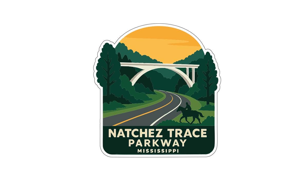 Natchez Trace Parkway Mississippi Iron On Heat Transfer Vinyl HTV Symbolic