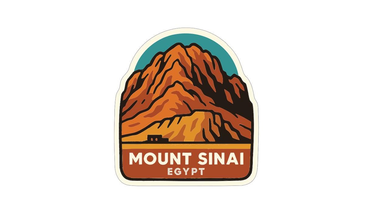 Mount Sinai Egypt Iron On Heat Transfer Vinyl HTV Die-Cut Symbolic Landmark