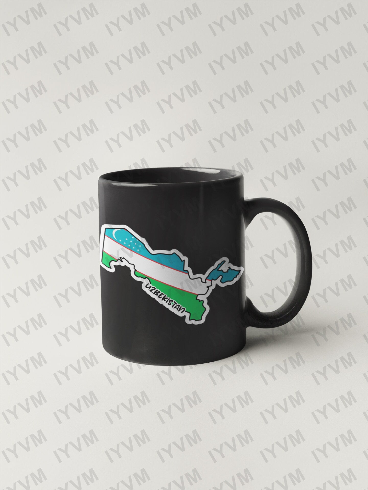 Uzbekistan Map Flag Sticker Decal / Republic of Uzbekistan / Tashkent / Uzbek / Uzbekistani