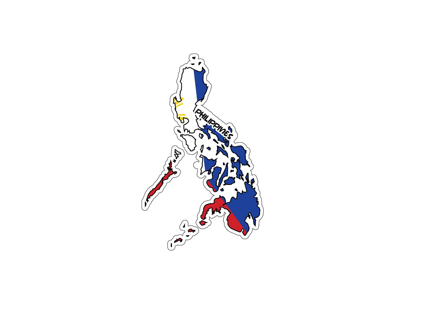 Philippines Map Flag Sticker Decal
