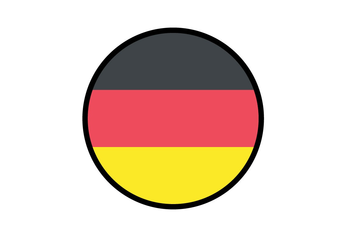 Germany Flag Circle Sticker Decal