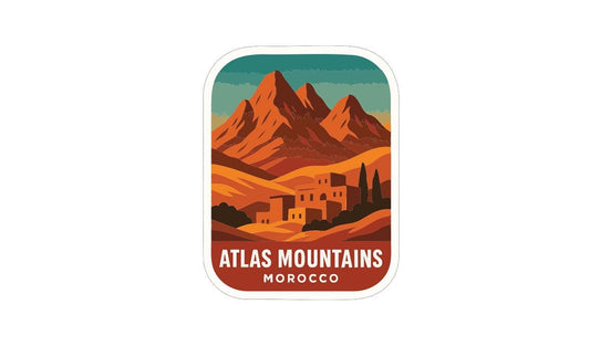 Atlas Mountains Morocco Iron On Heat Transfer Vinyl HTV Die-Cut Symbolic