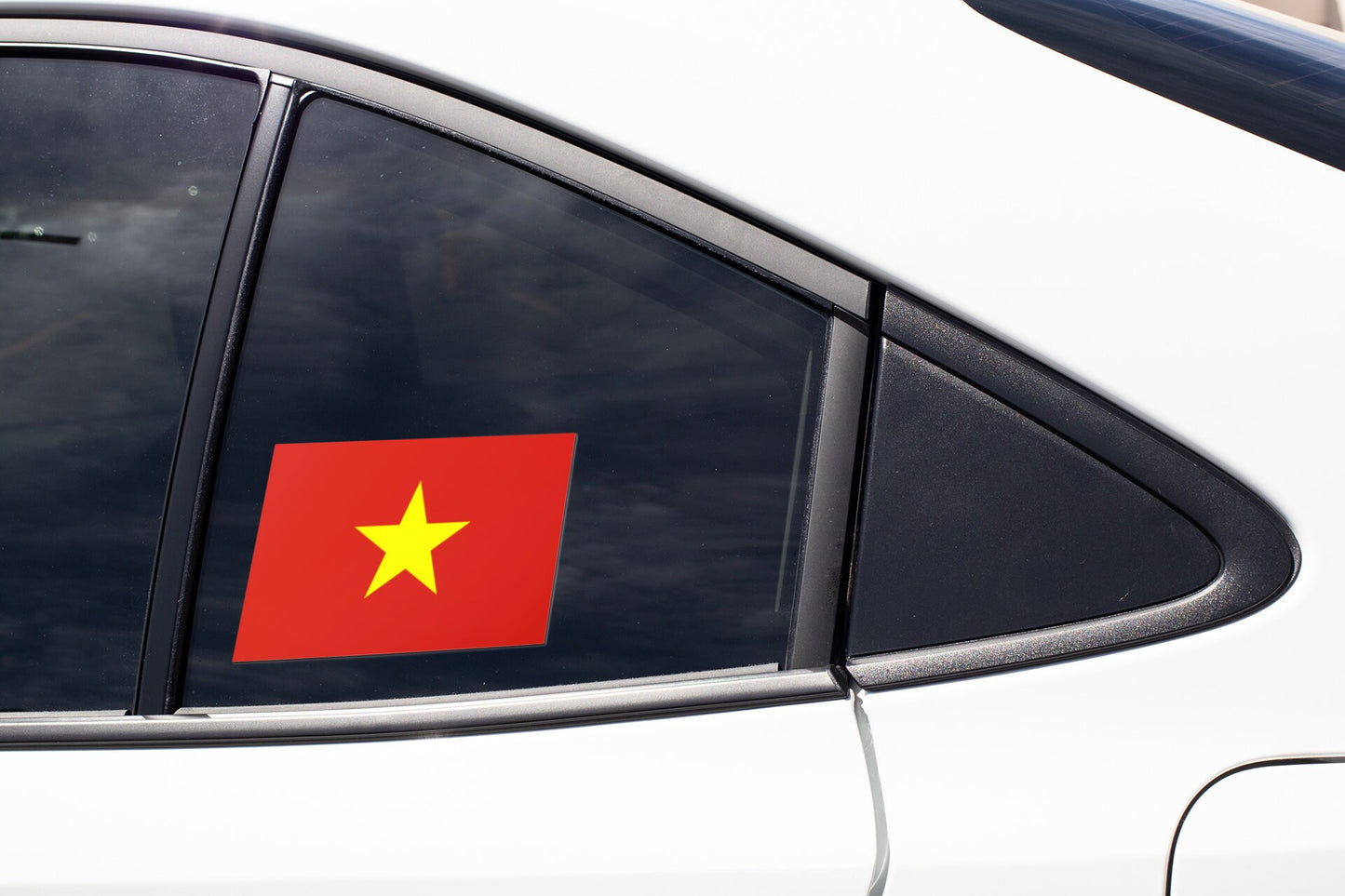 Vietnam Flag Sticker Decal / Socialist Republic of Vietnam / Hanoi / Vietnamese