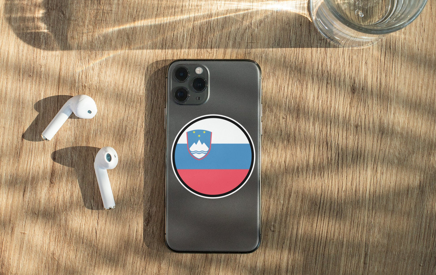 Slovenia Flag Circle Sticker Decal