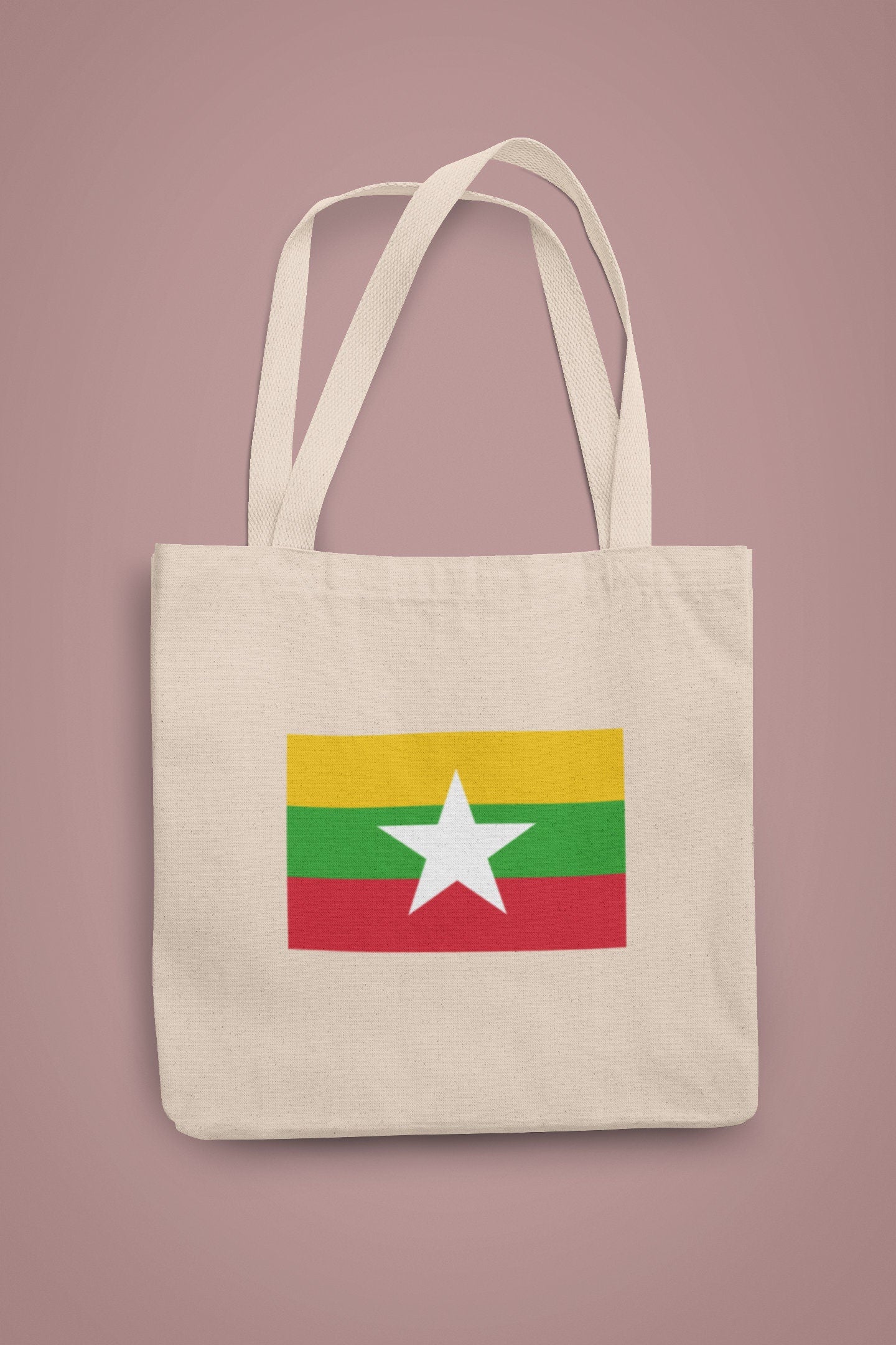 Myanmar Flag Iron On Heat Transfer Vinyl HTV / Republic of the Union of Myanmar / Burma / Naypyidaw / Burmese /